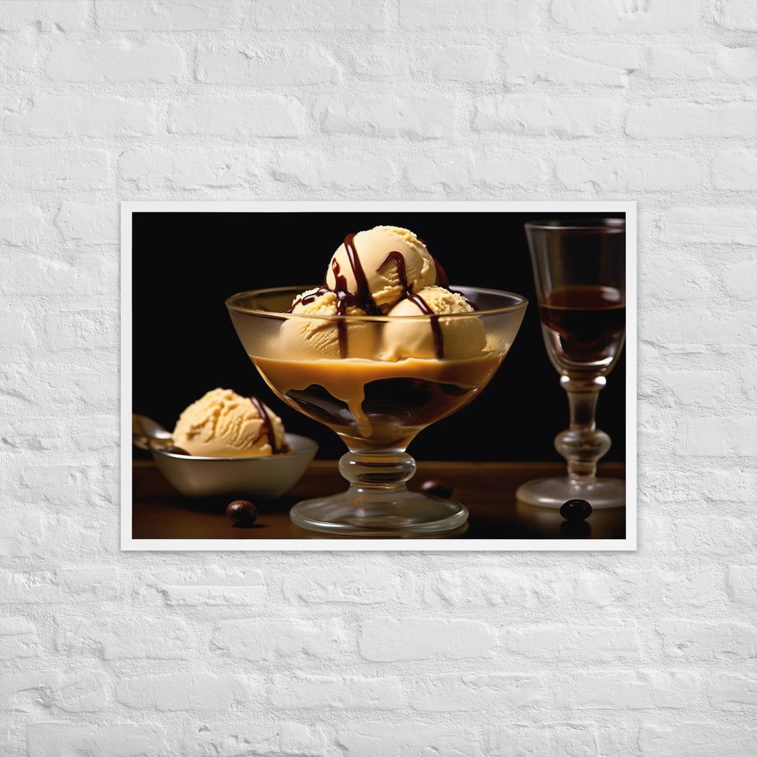 Coffee Ice Cream Framed poster 🤤 from Yumify.AI