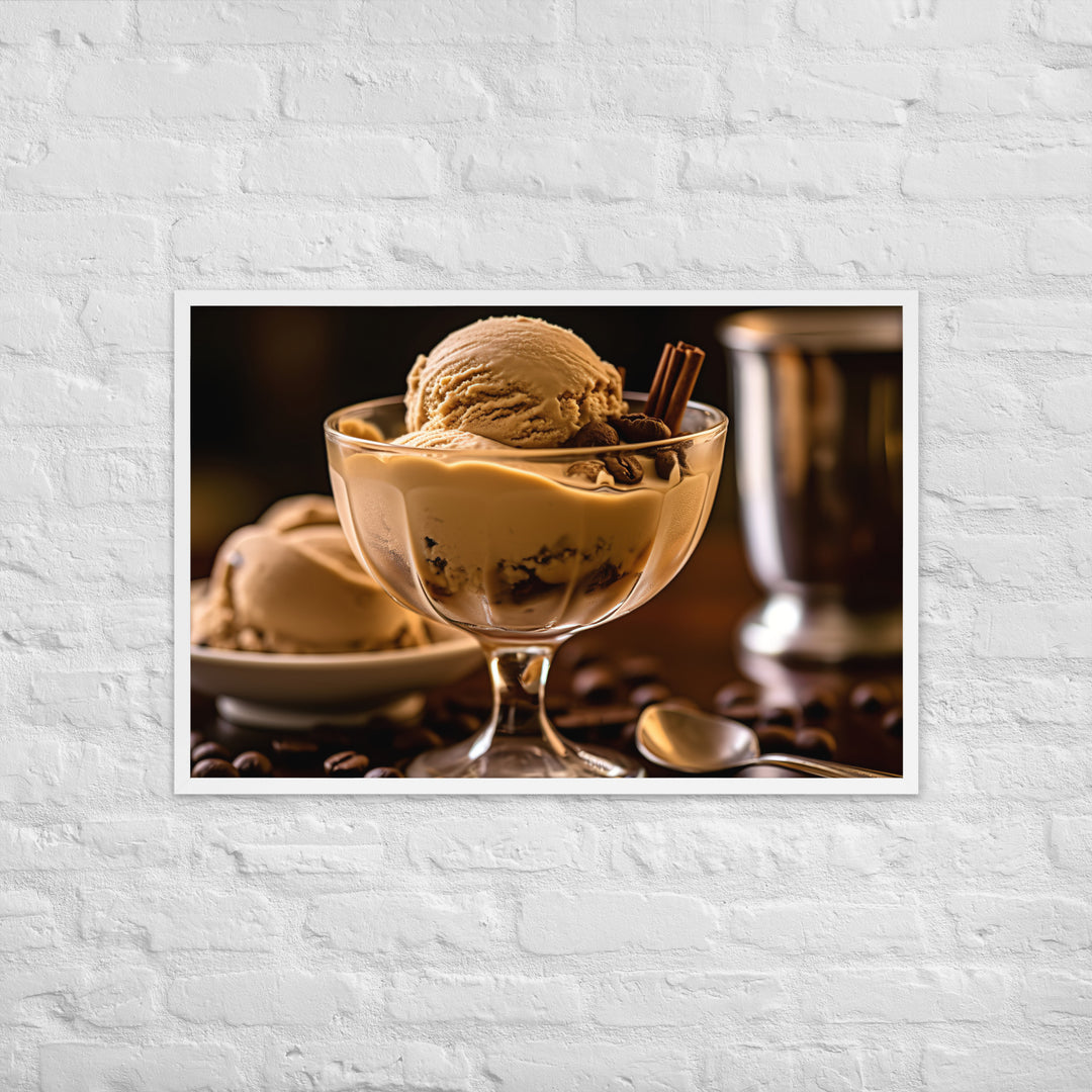 Coffee Ice Cream Framed poster 🤤 from Yumify.AI