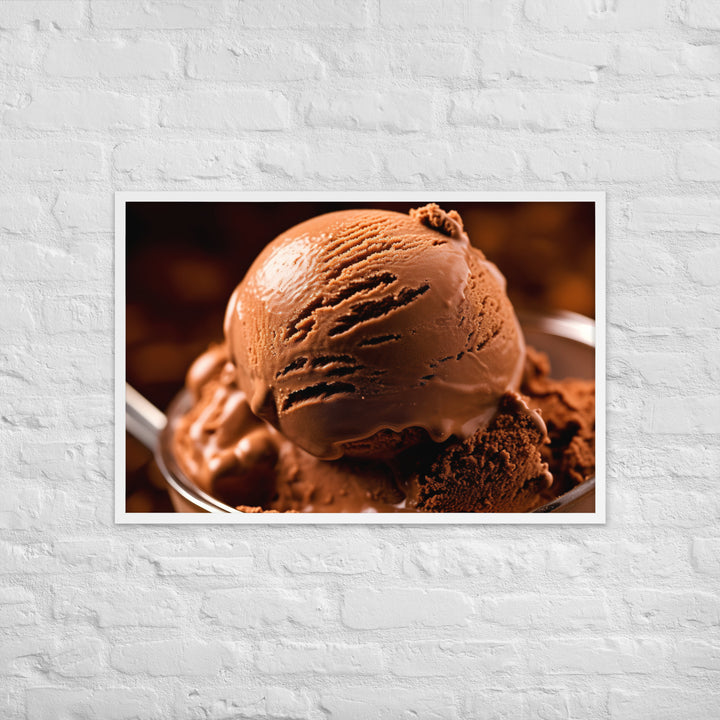 Chocolate Ice Cream Framed poster 🤤 from Yumify.AI