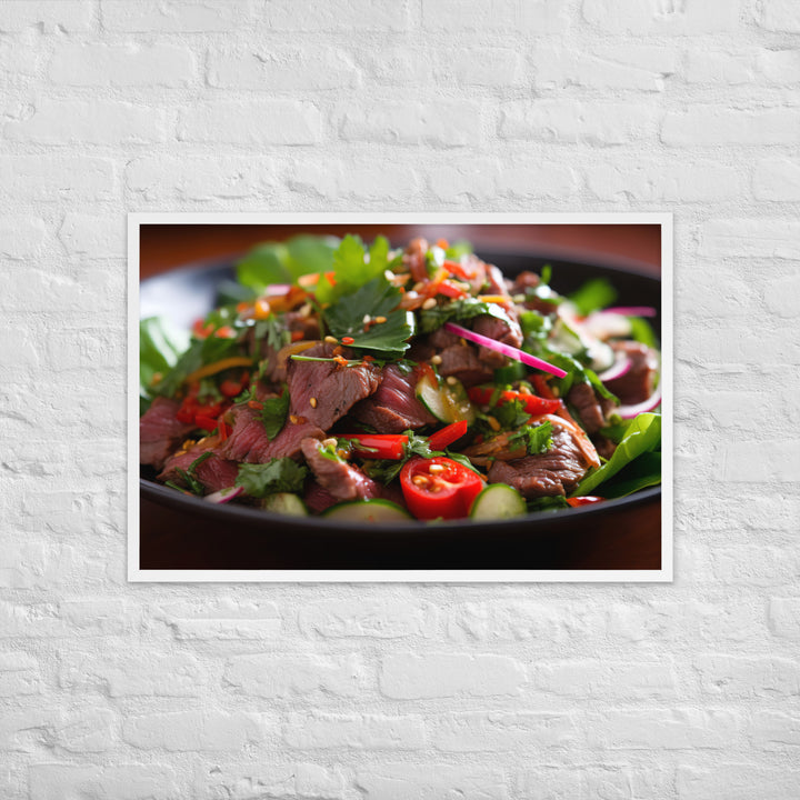 Thai Beef Salad Framed poster 🤤 from Yumify.AI