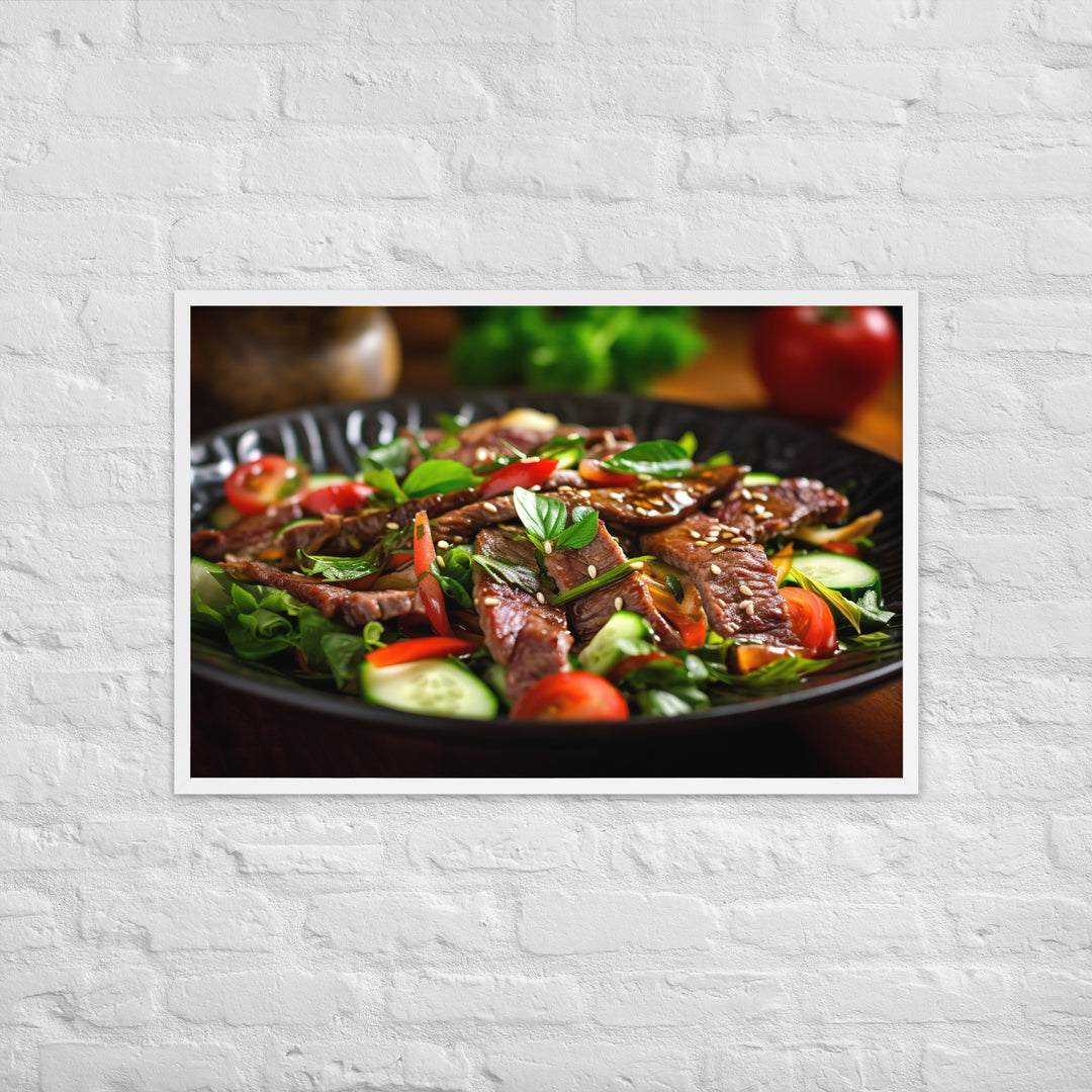 Thai Beef Salad Framed poster 🤤 from Yumify.AI