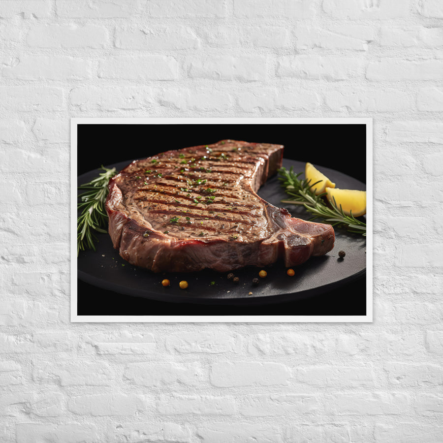 T-Bone Steak Framed poster 🤤 from Yumify.AI