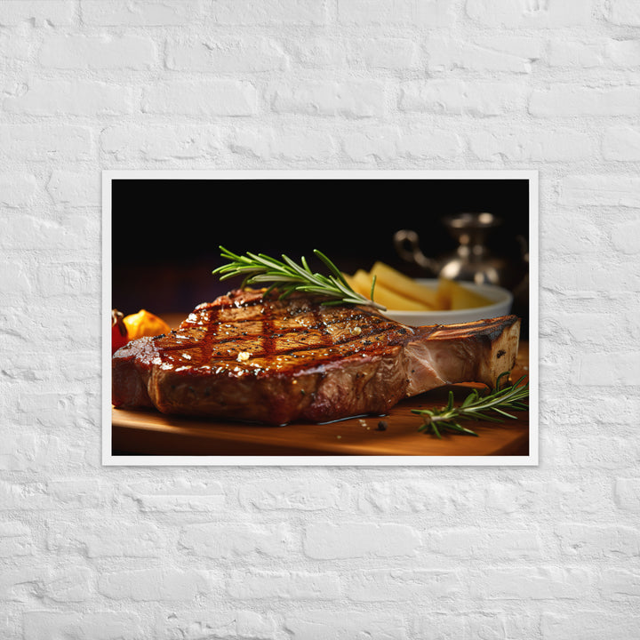 T-Bone Steak Framed poster 🤤 from Yumify.AI