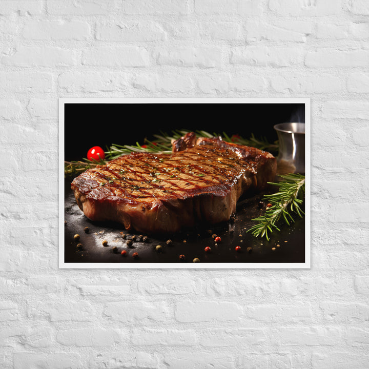 T-Bone Steak Framed poster 🤤 from Yumify.AI