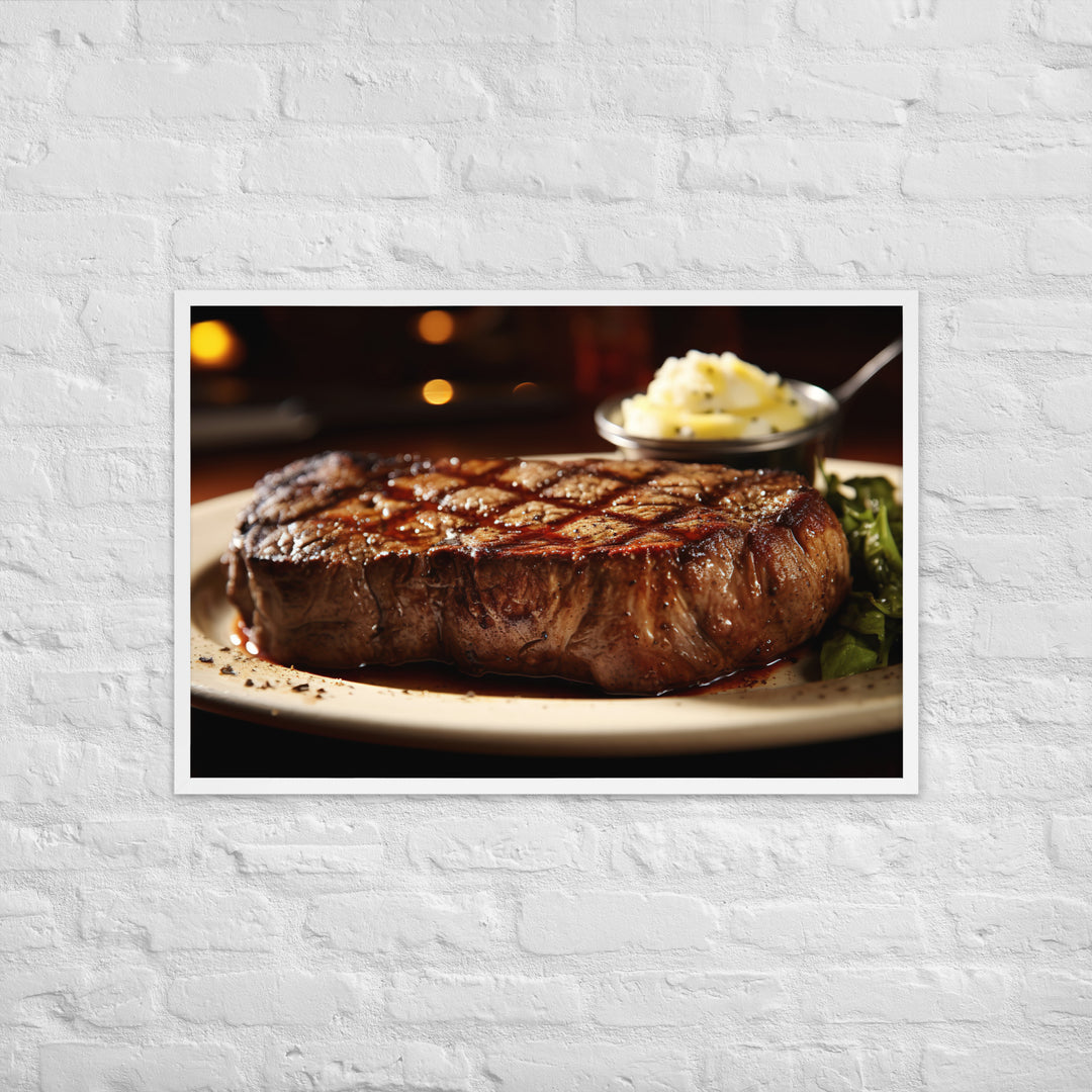 Porter house Steak Framed poster 🤤 from Yumify.AI