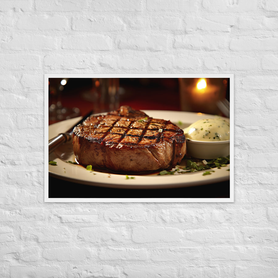 Porter house Steak Framed poster 🤤 from Yumify.AI