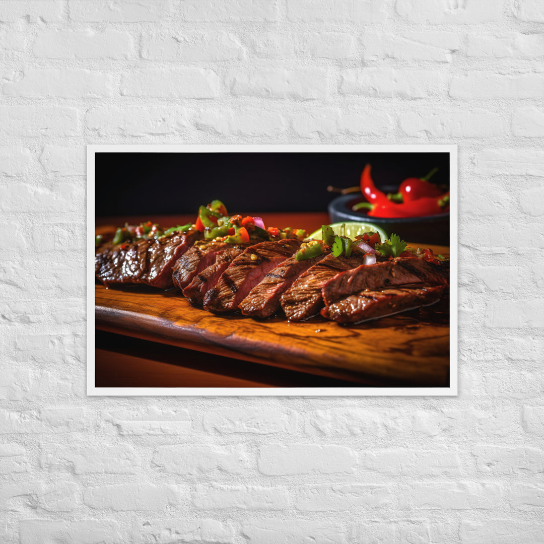 Mexican Carne Asada Framed poster 🤤 from Yumify.AI