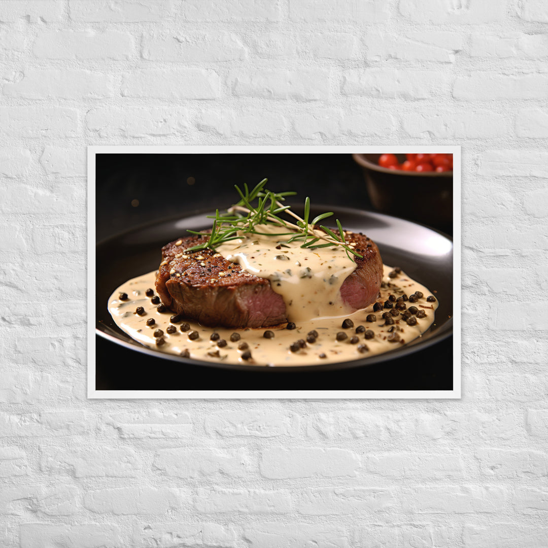 French Steak au Poivre Framed poster 🤤 from Yumify.AI