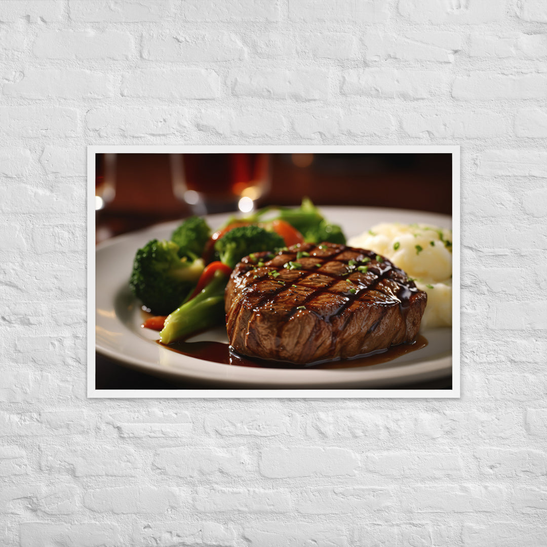 American style Steak Framed poster 🤤 from Yumify.AI