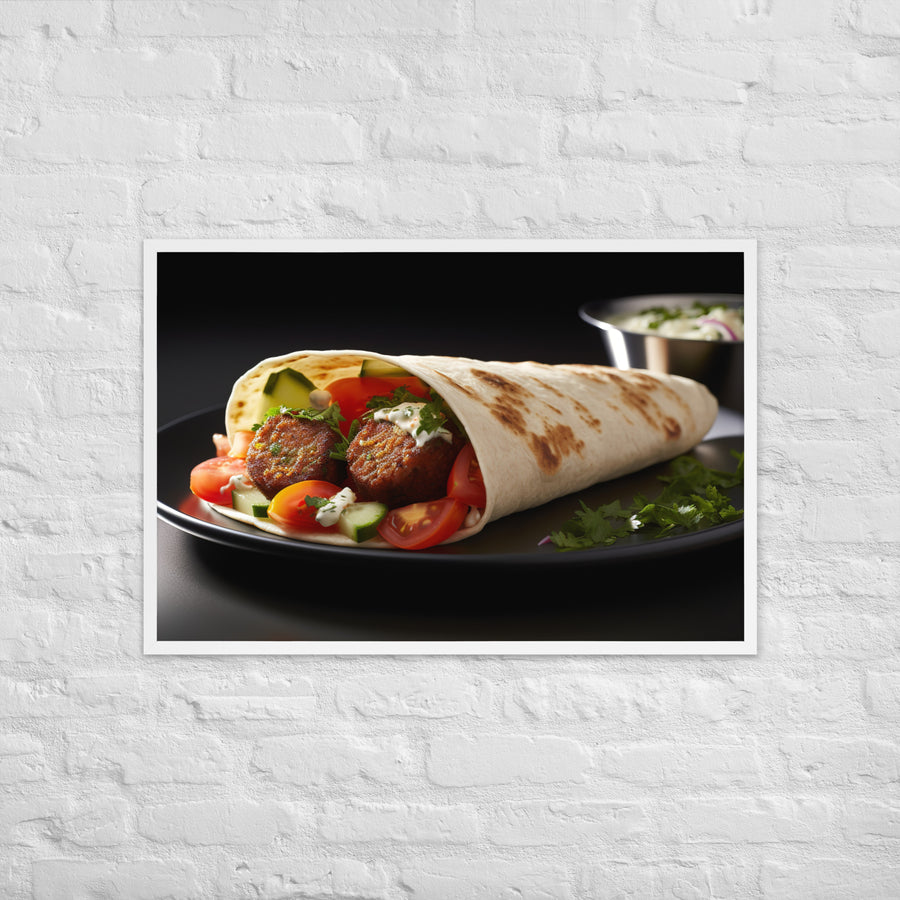 Falafel Wrap Framed poster 🤤 from Yumify.AI