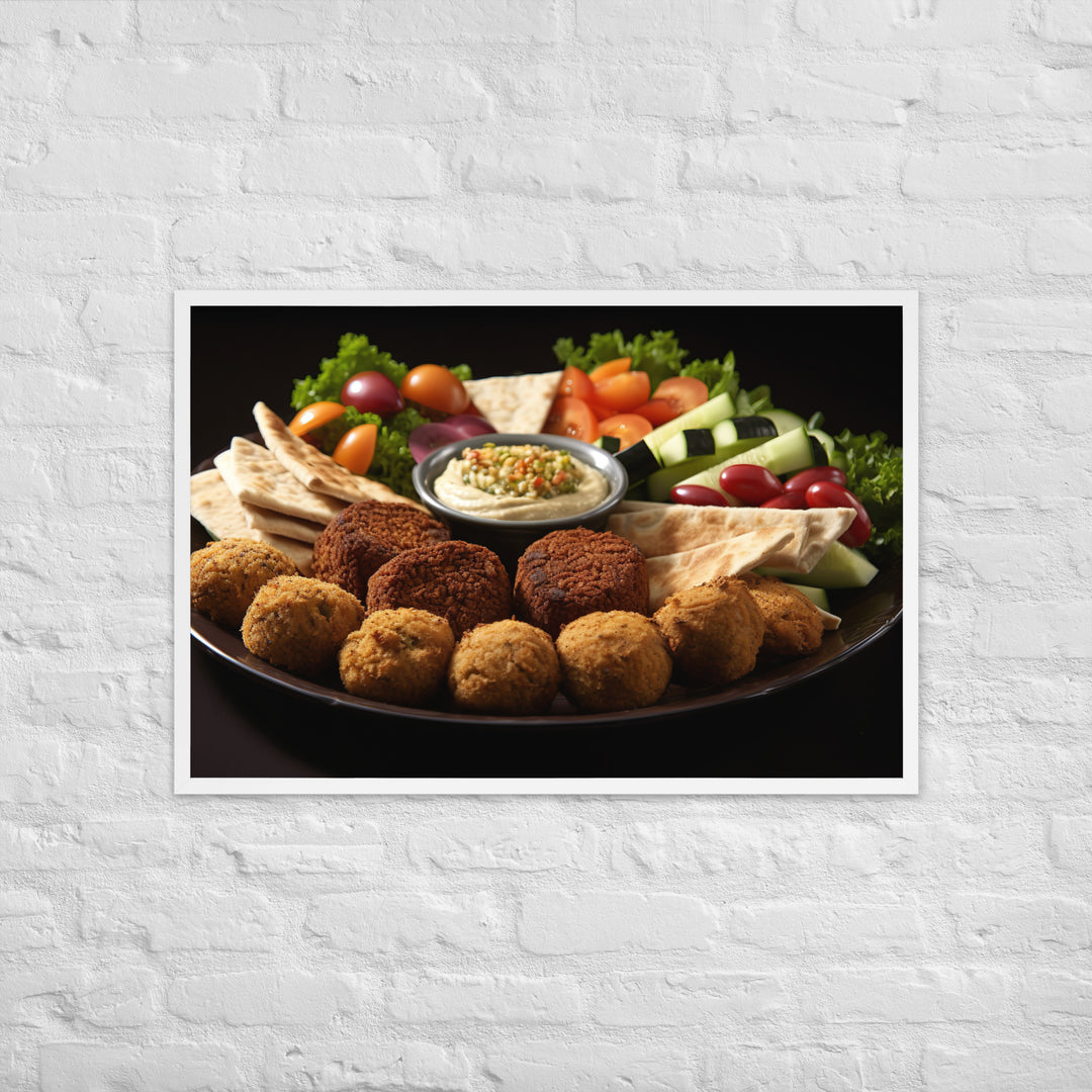 Falafel Platter Framed poster 🤤 from Yumify.AI