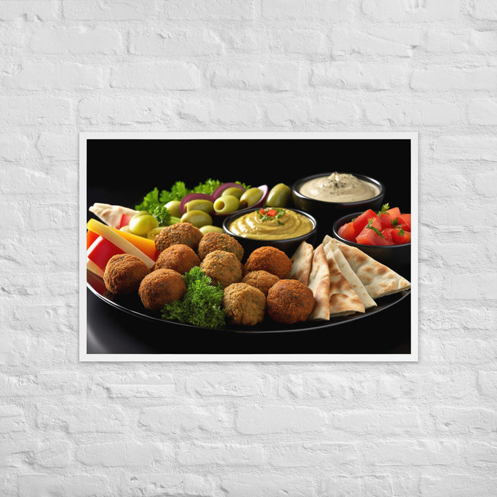 Falafel Platter Framed poster 🤤 from Yumify.AI