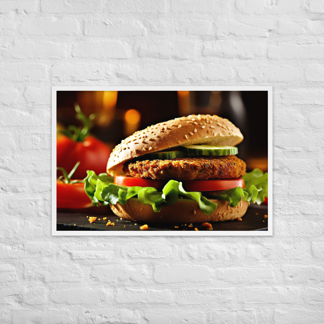 Falafel Burger Framed poster 🤤 from Yumify.AI