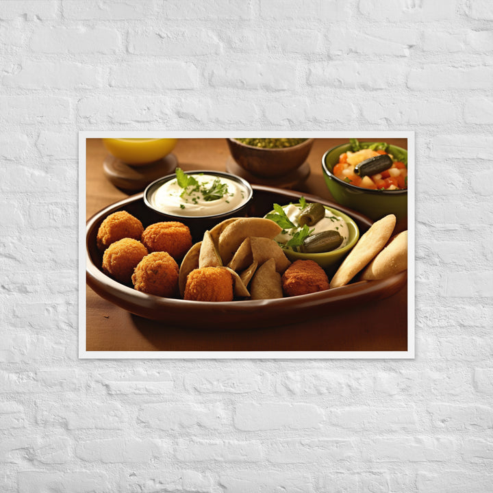 Falafel Mezze Framed poster 🤤 from Yumify.AI