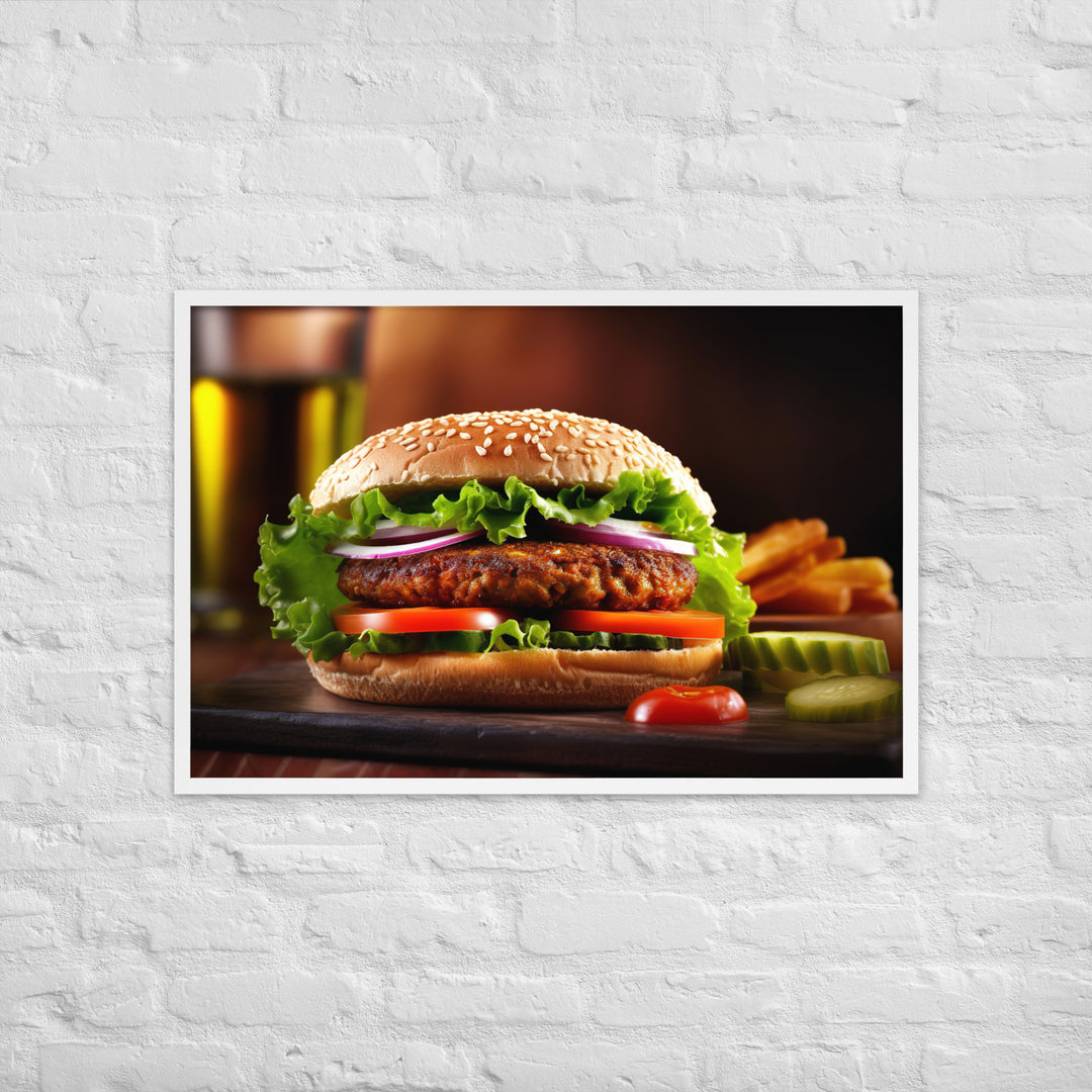 Falafel Burger Framed poster 🤤 from Yumify.AI