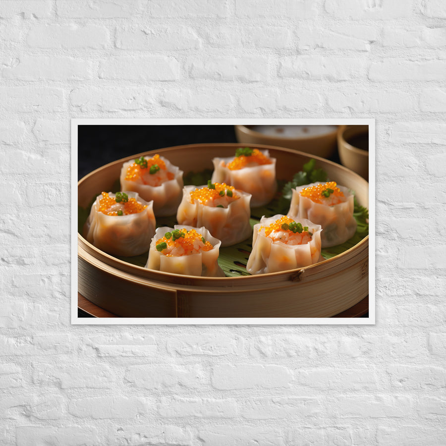 Steamed Siu Mai Framed poster 🤤 from Yumify.AI