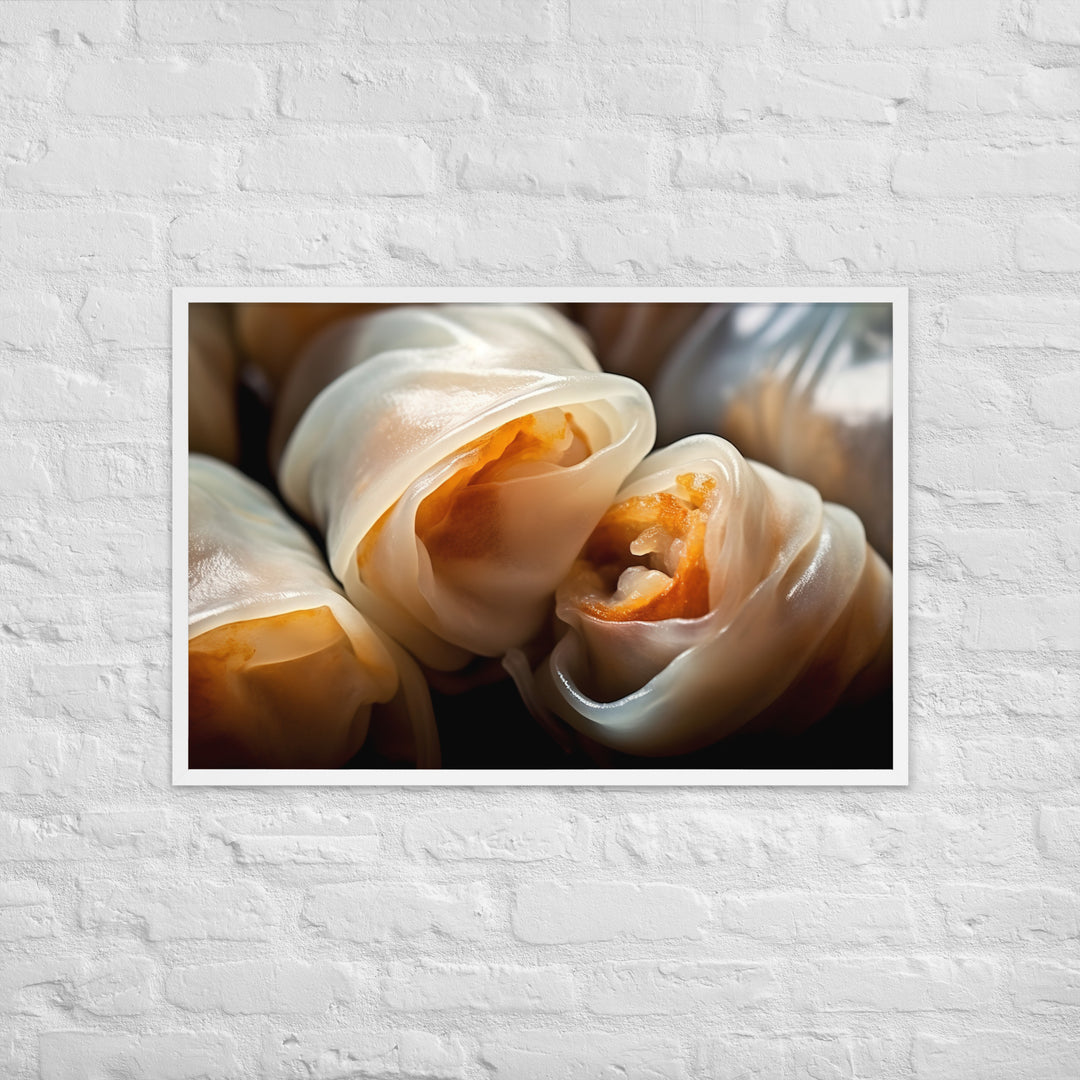 Steamed Rice Rolls Framed poster 🤤 from Yumify.AI