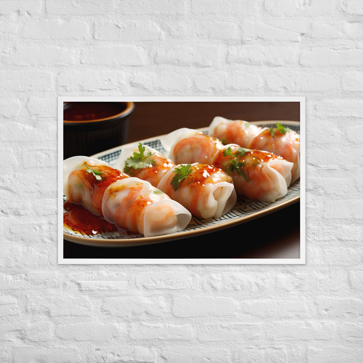 Steamed Rice Rolls Framed poster 🤤 from Yumify.AI