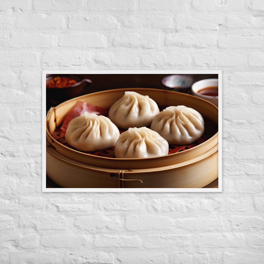 Steamed Pork Buns Framed poster 🤤 from Yumify.AI