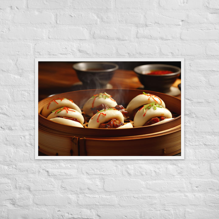 Steamed Pork Buns Framed poster 🤤 from Yumify.AI