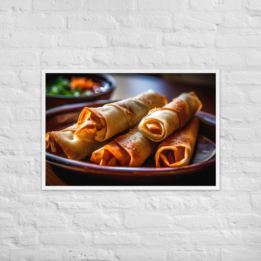 Deep Fried Spring Rolls Framed poster 🤤 from Yumify.AI