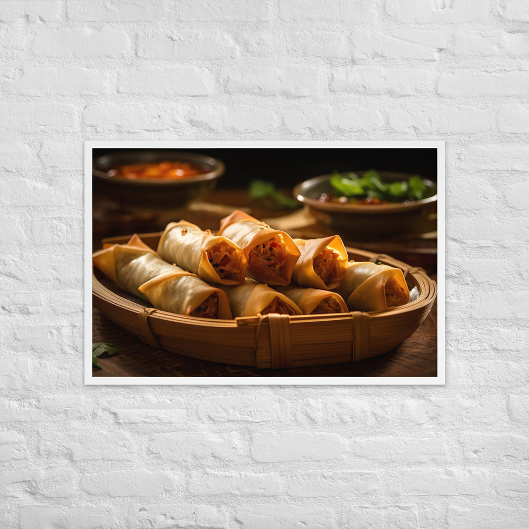 Deep Fried Spring Rolls Framed poster 🤤 from Yumify.AI