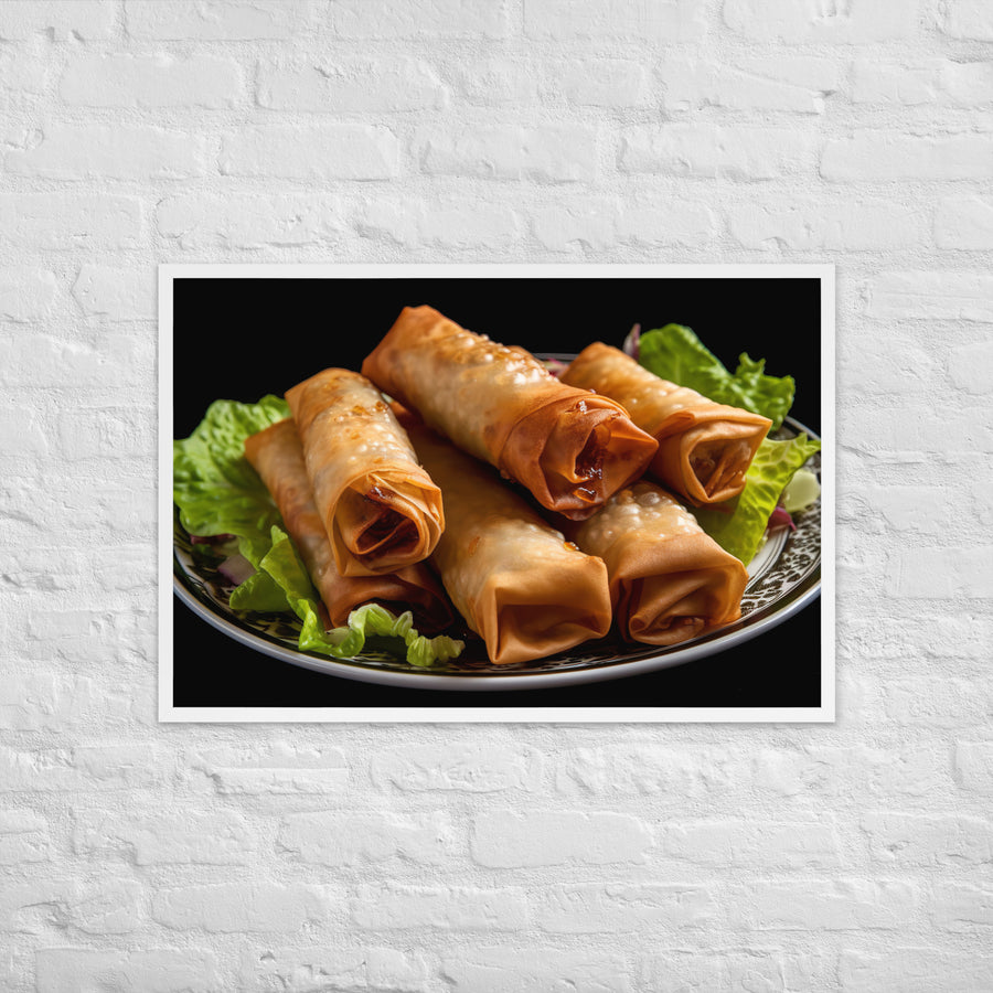 Deep Fried Spring Rolls Framed poster 🤤 from Yumify.AI