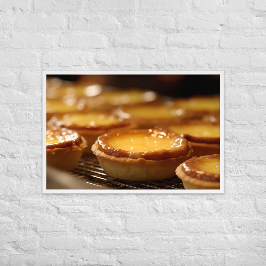 Egg Custard Tarts Framed poster 🤤 from Yumify.AI