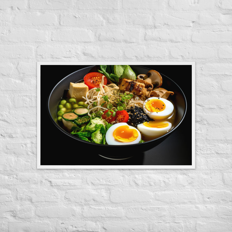 Vegetarian Ramen Framed poster 🤤 from Yumify.AI