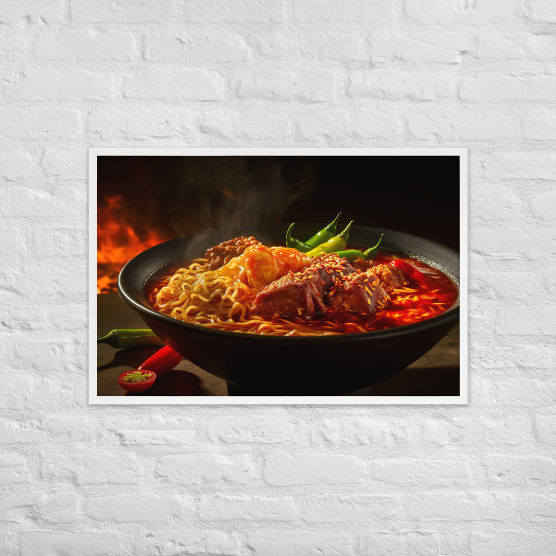 Spicy Ramen Framed poster 🤤 from Yumify.AI