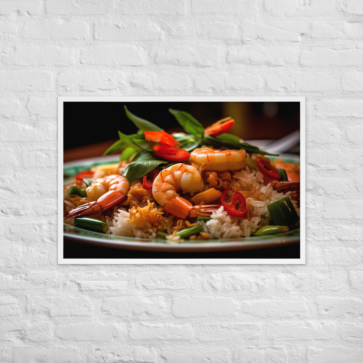 Seafood Fried Rice Framed poster 🤤 from Yumify.AI