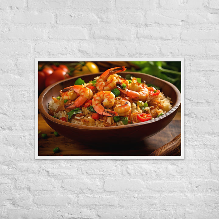 Seafood Fried Rice Framed poster 🤤 from Yumify.AI