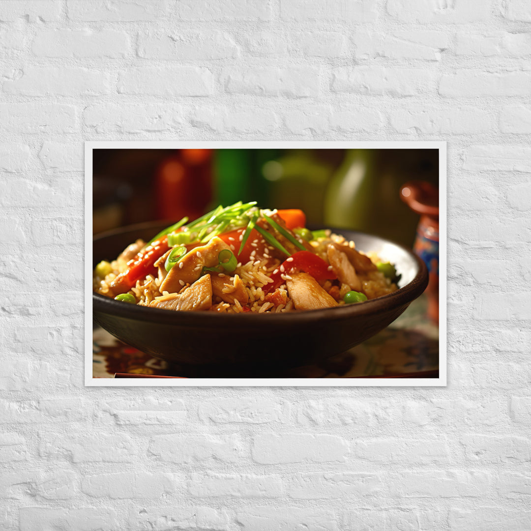 Chicken Fried Rice Framed poster 🤤 from Yumify.AI