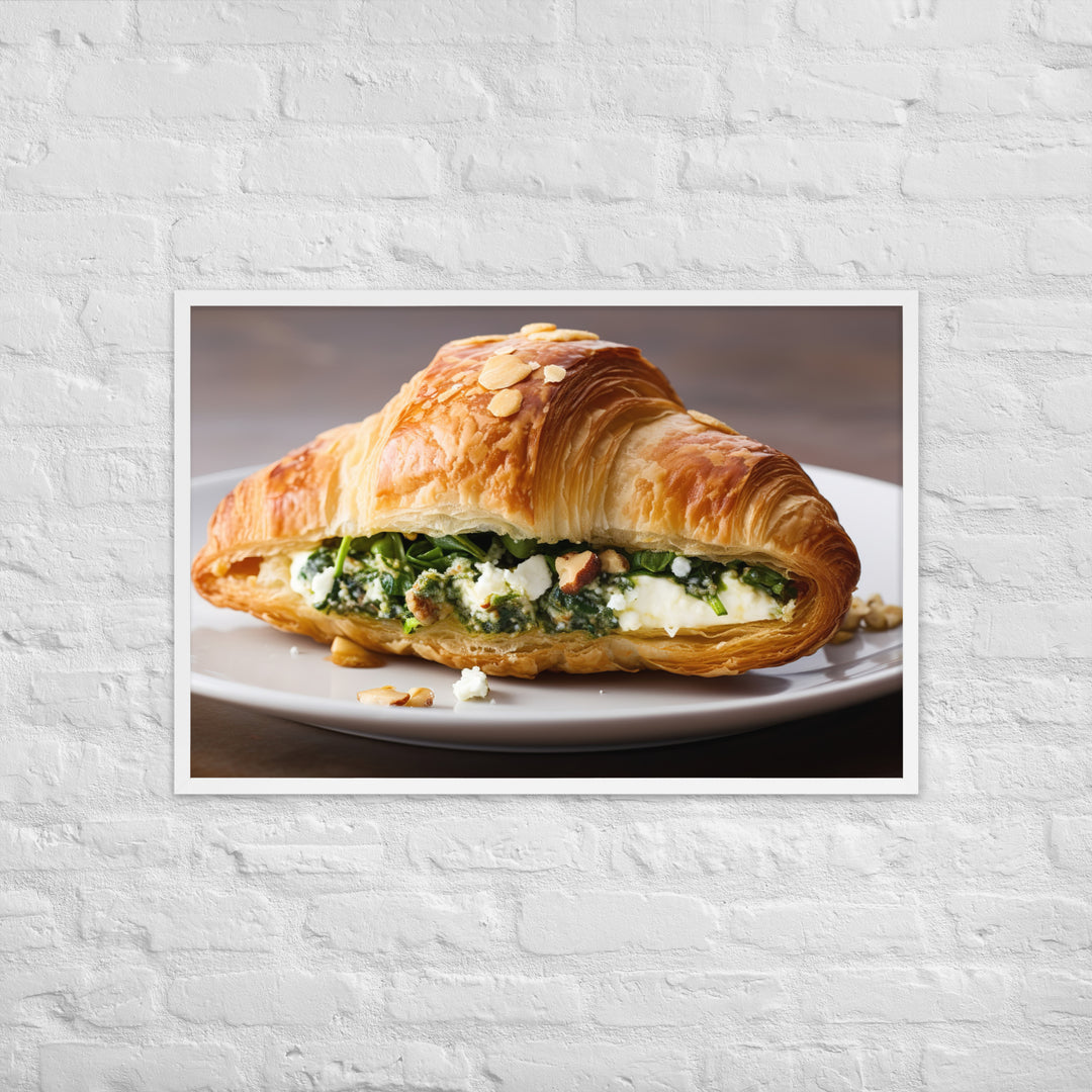 Spinach and Feta Croissant Framed poster 🤤 from Yumify.AI