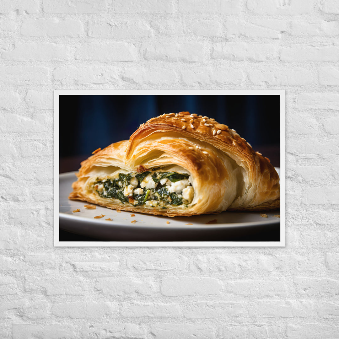 Spinach and Feta Croissant Framed poster 🤤 from Yumify.AI