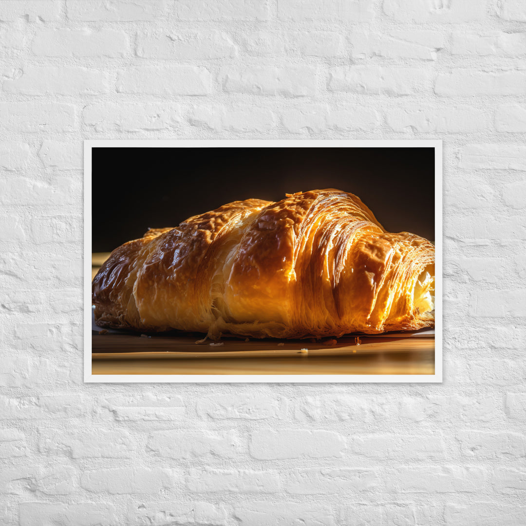 Plain Croissant Framed poster 🤤 from Yumify.AI