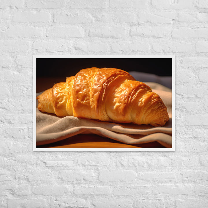 Plain Croissant Framed poster 🤤 from Yumify.AI