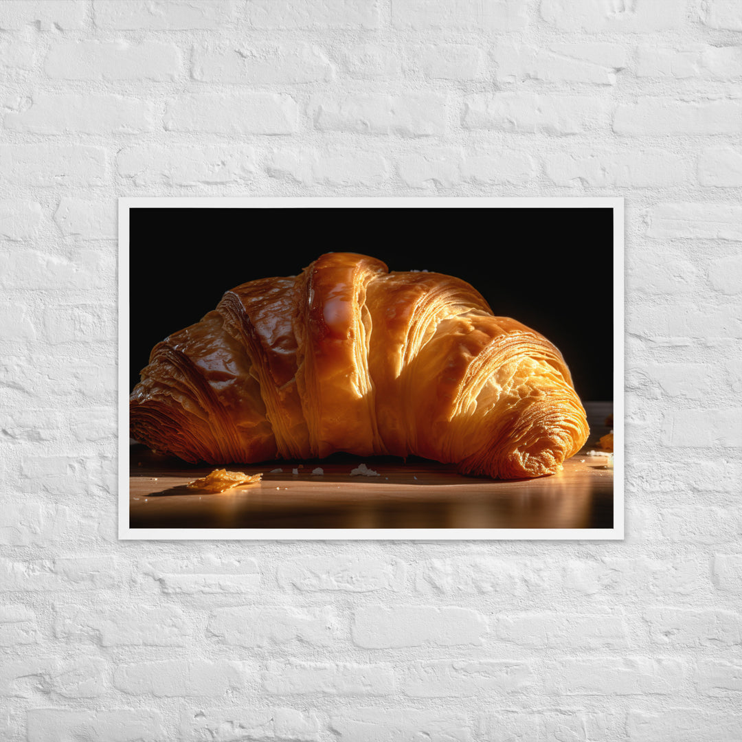 Plain Croissant Framed poster 🤤 from Yumify.AI