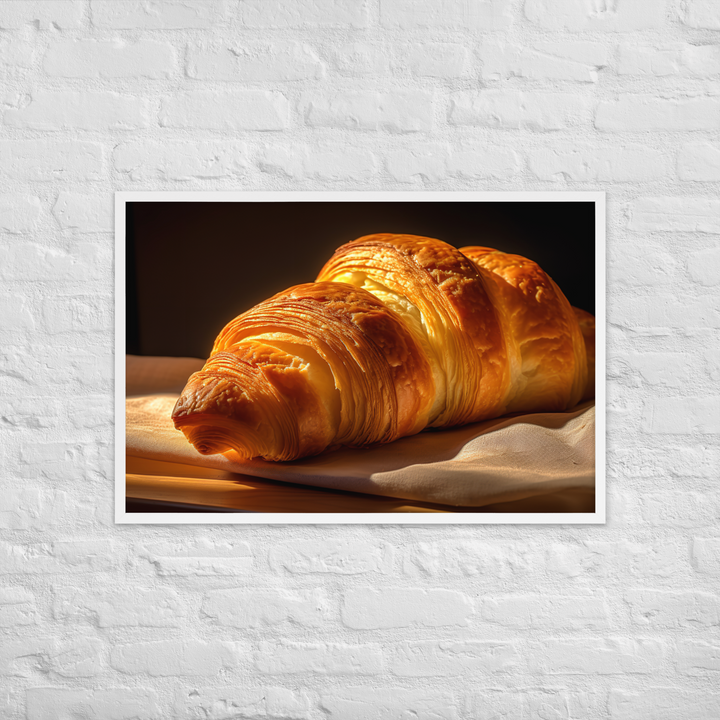 Plain Croissant Framed poster 🤤 from Yumify.AI