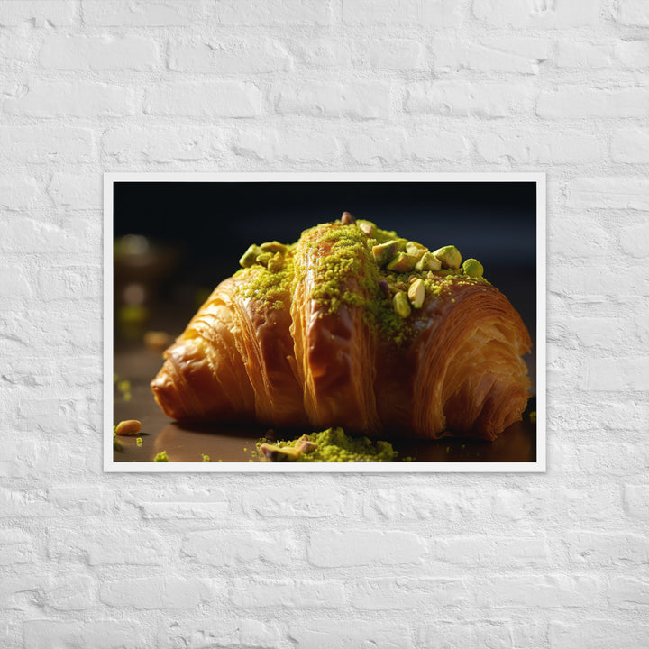 Pistachio Croissant Framed poster 🤤 from Yumify.AI