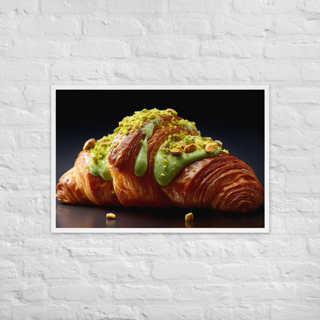 Pistachio Croissant Framed poster 🤤 from Yumify.AI