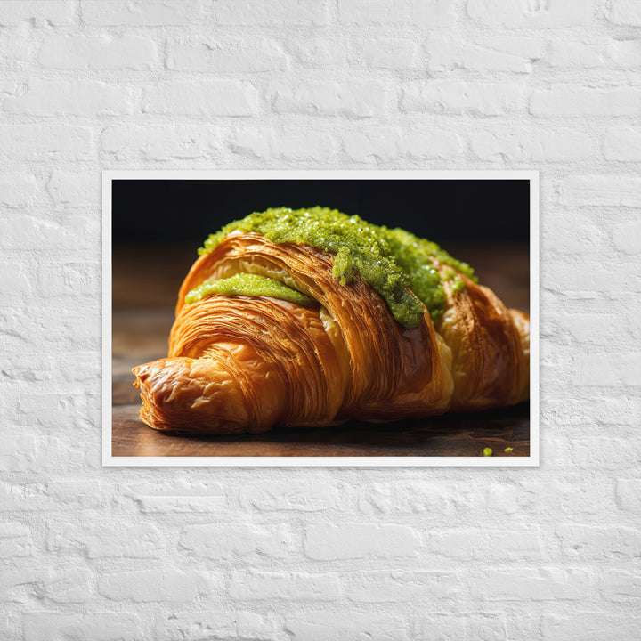 Matcha Croissant Framed poster 🤤 from Yumify.AI