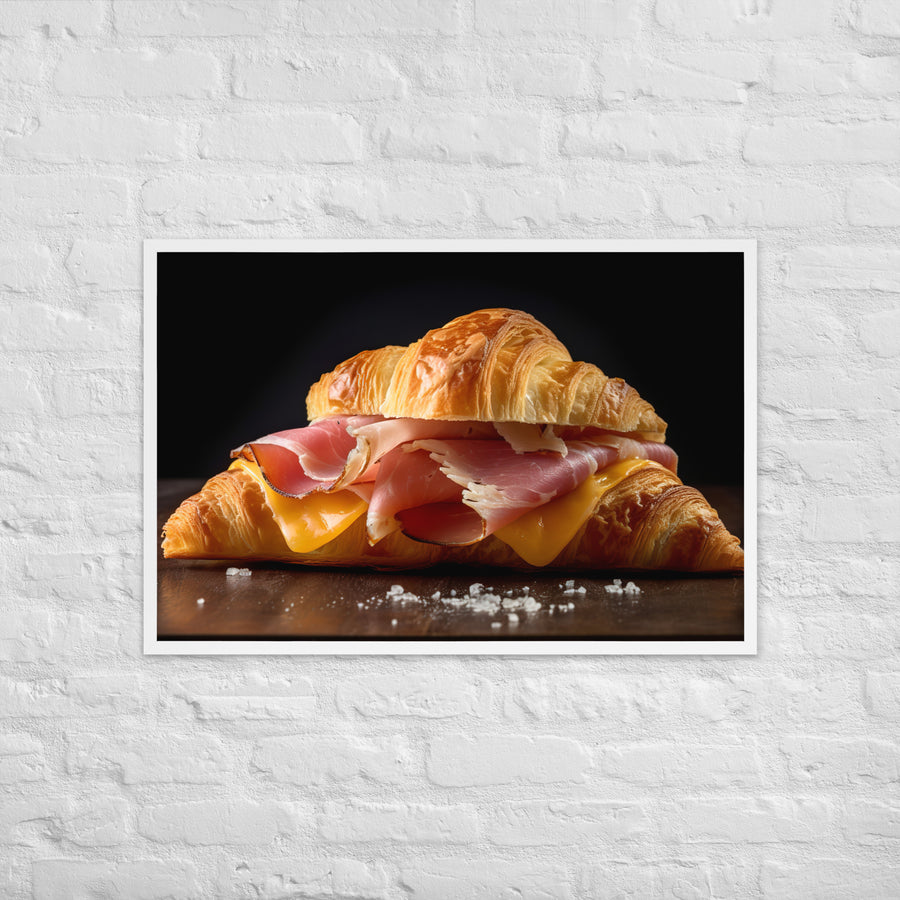 Ham and Cheese Croissant Framed poster 🤤 from Yumify.AI