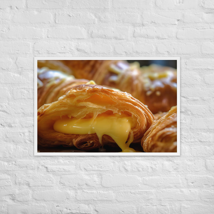 Custard filled Croissant Framed poster 🤤 from Yumify.AI