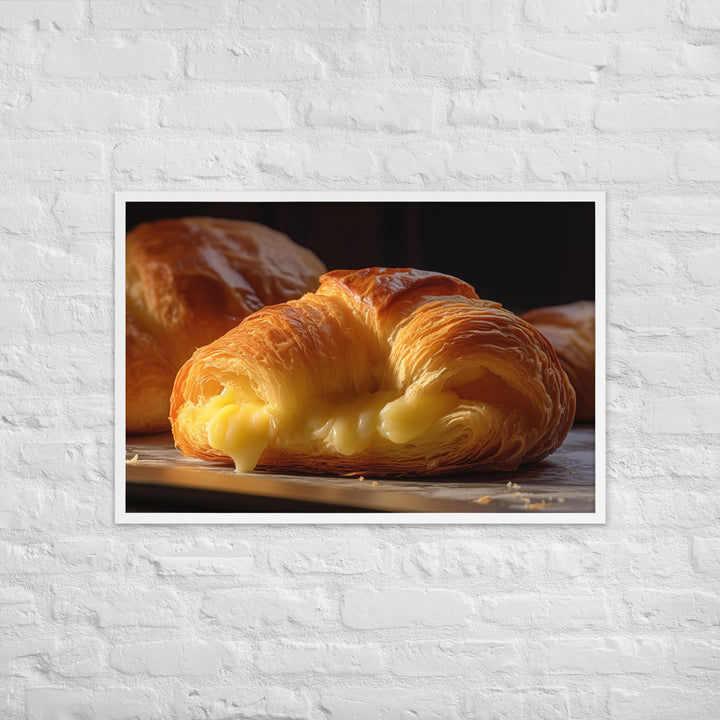 Custard filled Croissant Framed poster 🤤 from Yumify.AI