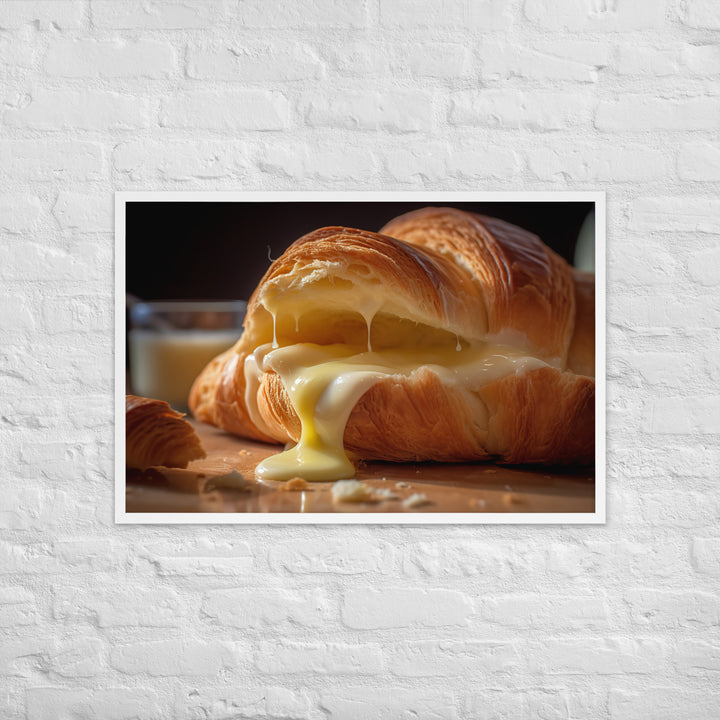 Custard filled Croissant Framed poster 🤤 from Yumify.AI