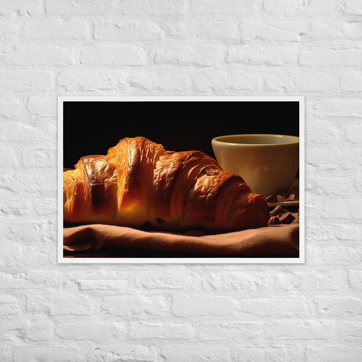 Chocolate Croissant Framed poster 🤤 from Yumify.AI