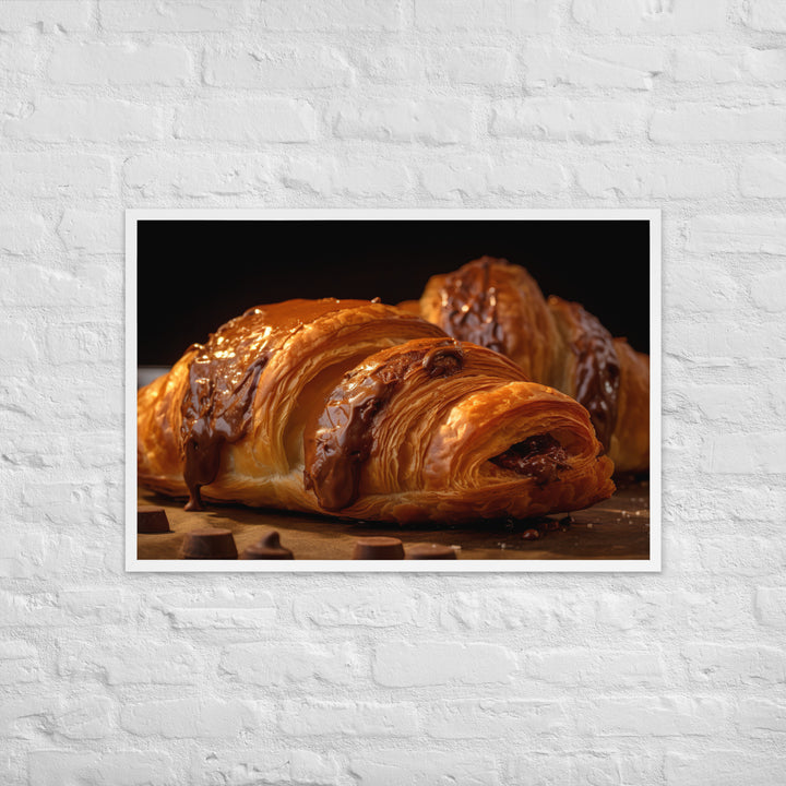 Chocolate Croissant Framed poster 🤤 from Yumify.AI