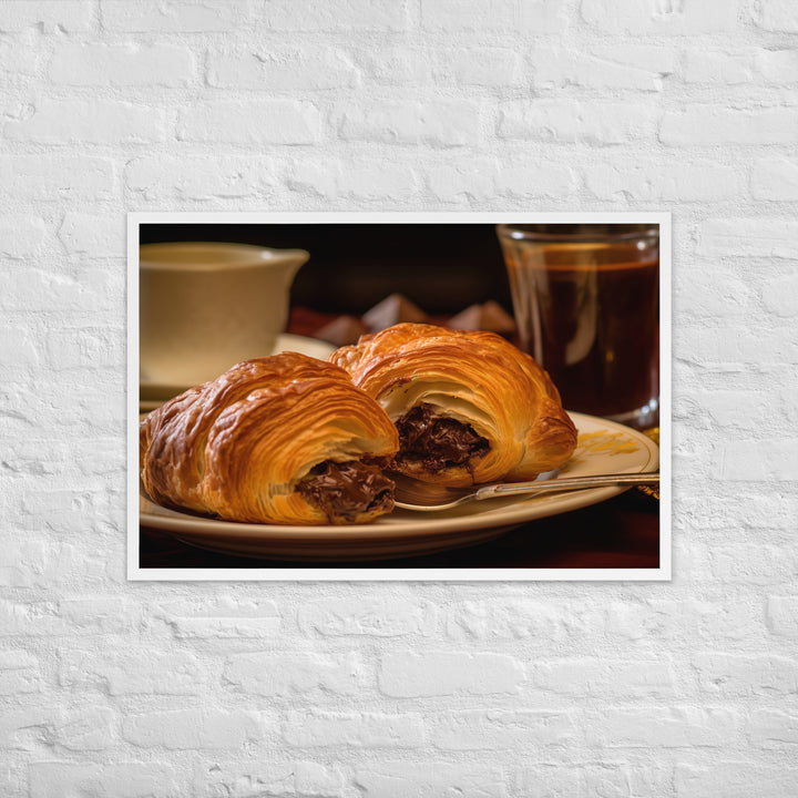 Chocolate Croissant Framed poster 🤤 from Yumify.AI