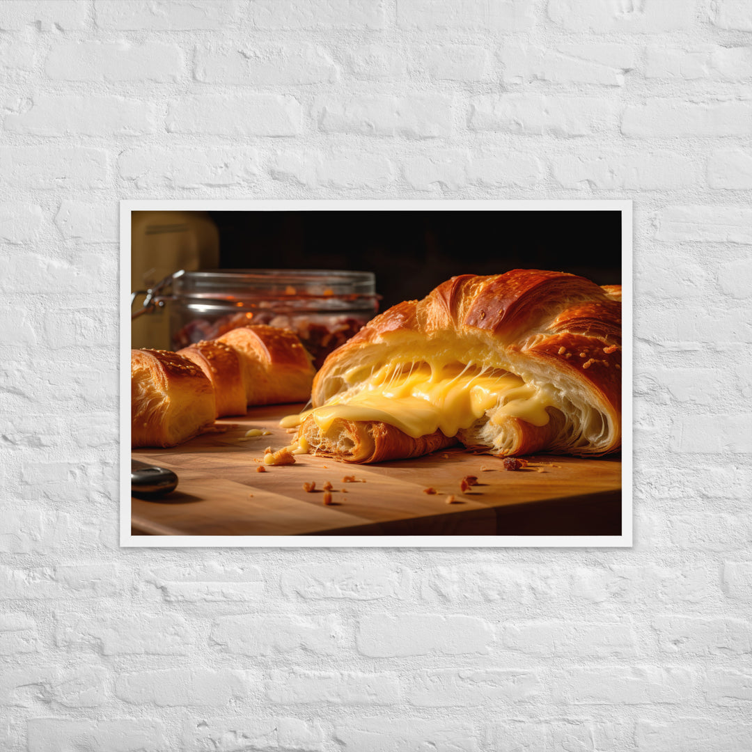 Cheese Croissant Framed poster 🤤 from Yumify.AI